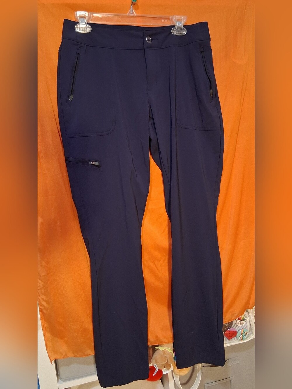 Columbia Navy Cargo Pants with Zip Pockets